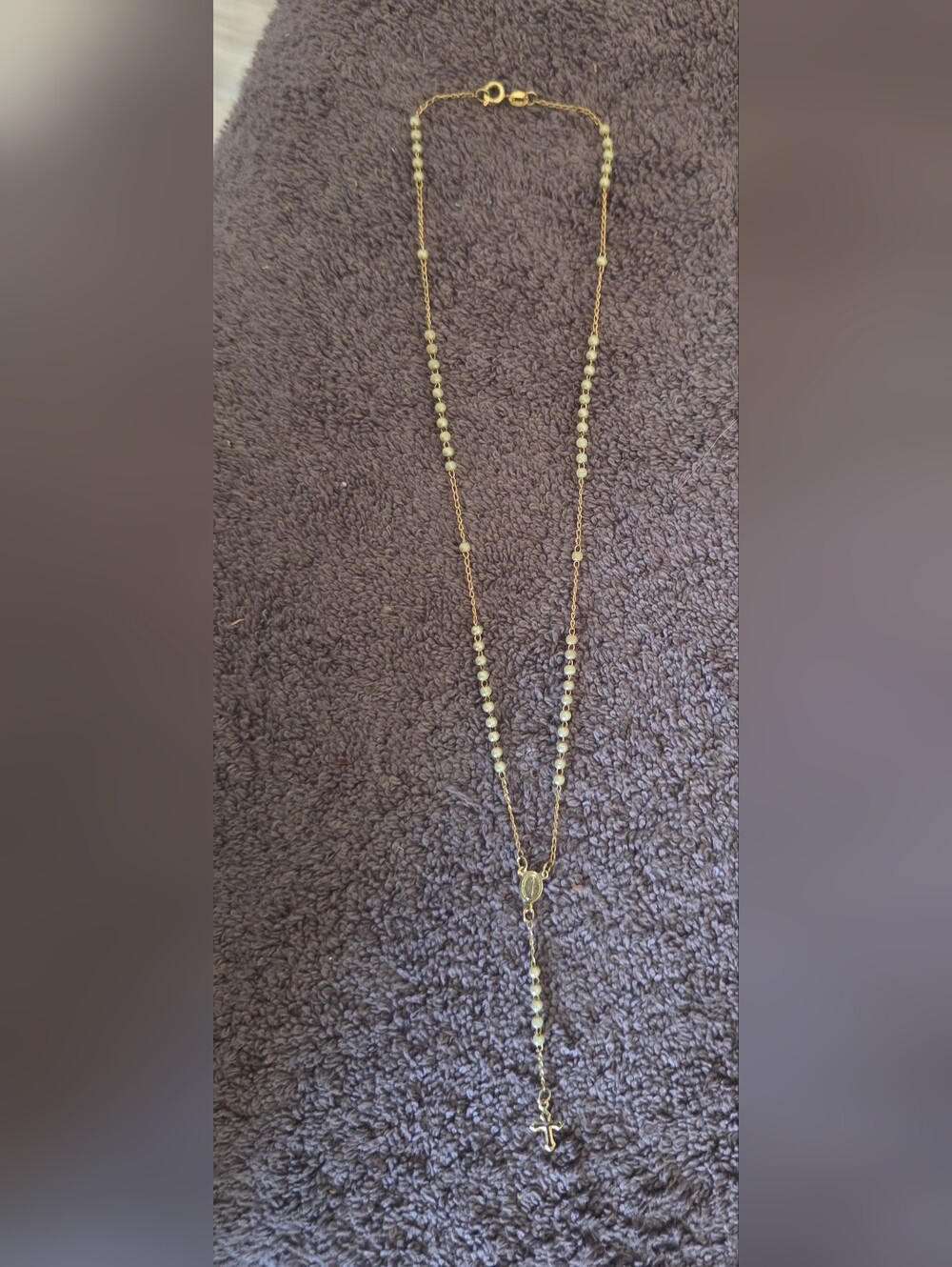 Vintage Pearl/gold Rosary Small - Picture 2 of 8